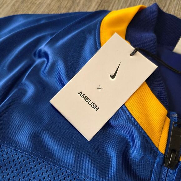 Nike X Ambush Football Bomber Jacket Jersey University Blue Gold LA Rams Men's M - Picture 7 of 12